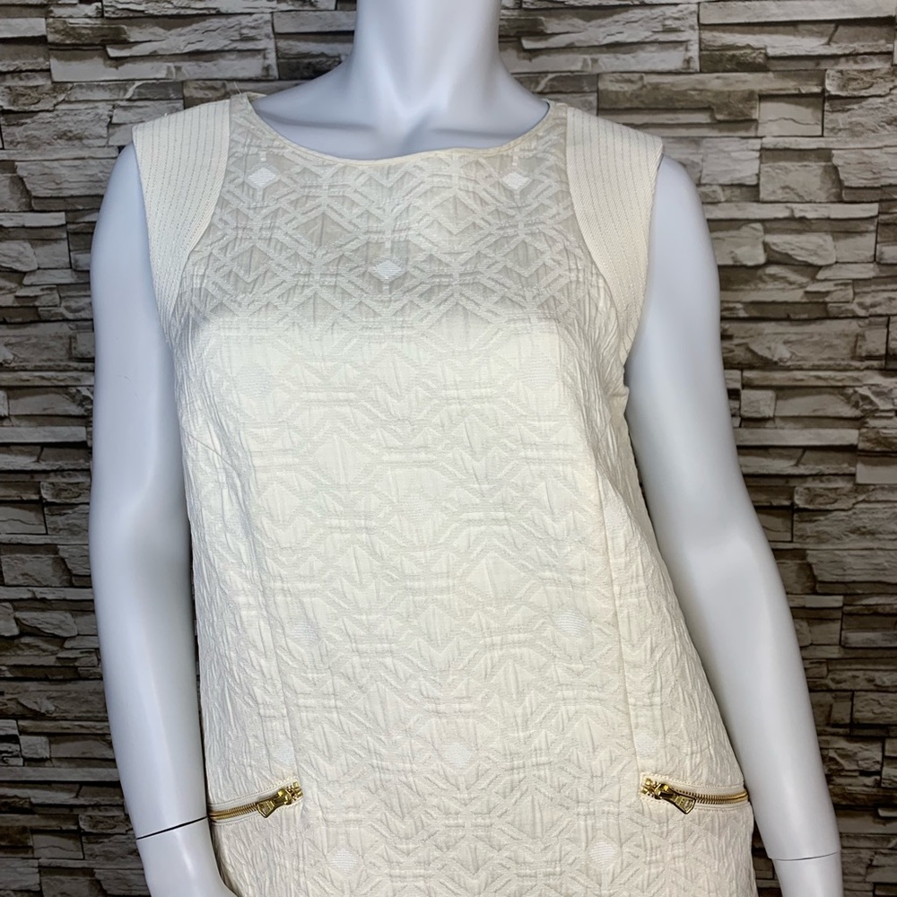 J. Crew Cream Brocade Shift Dress - Picture 3 of 8